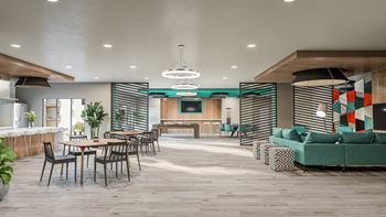 Posh lounge area in clubhouse
